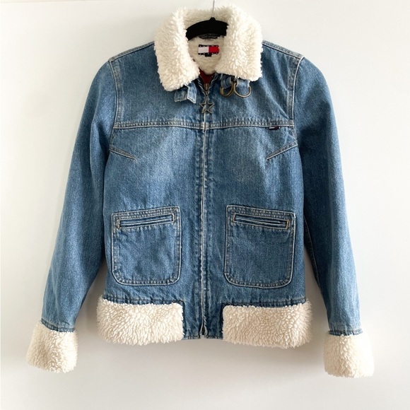 Tommy Hilfiger Jackets & Blazers - Tommy Hilfiger Vintage Sherpa Denim Jacket